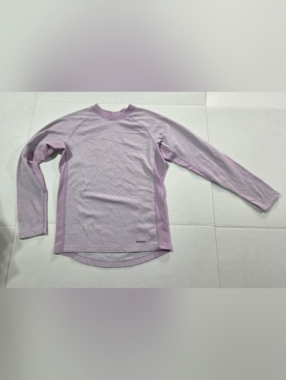 Patagonia Youth Long-Sleeve Crew Tee — Light Lavender